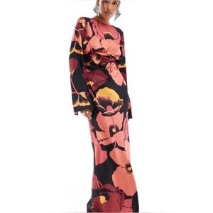 Floral Long Sleeve Maxi Dress